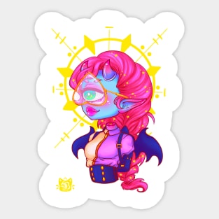 Cy School Girl Sticker